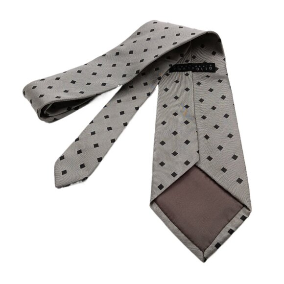 Perry Ellis Portfolio Geometric Tie Men’s 60.5” Black Diamond Silk Blend Wide - Picture 3 of 3
